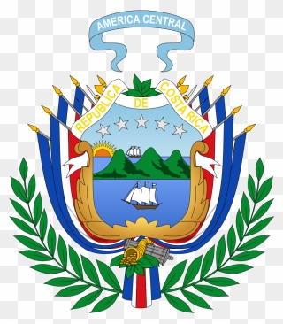 Transparent Costa Rica Clipart - Symbol Costa Rica Coat Of Arms - Png Download