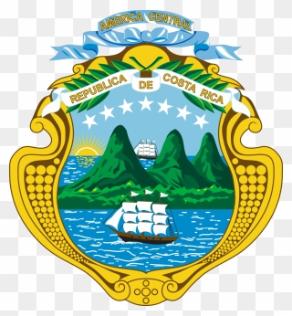 Costa Rica Flag Emblem Png Clipart