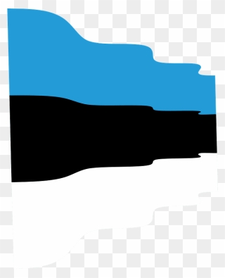 Estonia Wavy Flag Clipart - Png Download