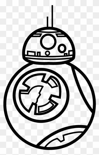 My Icon Story - Bb8 Clipart Black And White - Png Download