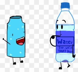 Water Bottle Reaction To A A"s Drawing Of Him - Drawing Cartoon Plastic Bottle Clipart