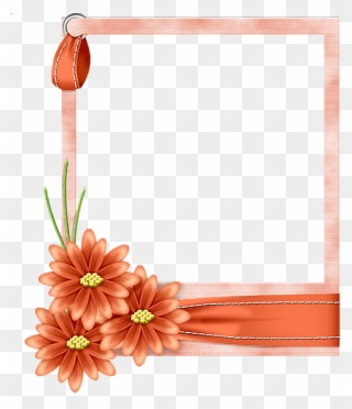 Flowers Paper Border Designs Clipart