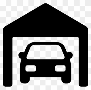 Park Parking House Transprent - Car Garage Clipart Black And White - Png Download