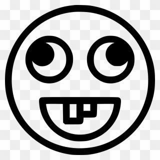 Png File Svg Stupid Emoji Black And White- - White Emoji Icon Transparent Clipart