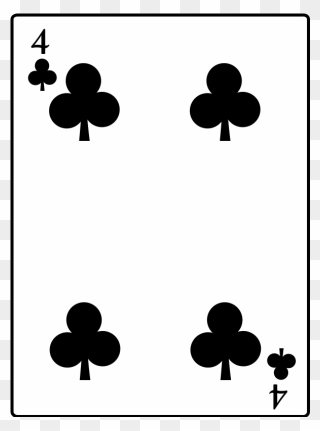 4 Of Clubs Playing Card Clipart