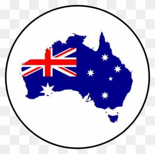 Australian Flag In Map Clipart