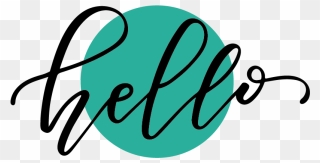 Hello - Transparent Hand Lettering Png Clipart