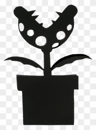 Piranha Plant Silhouette Clipart