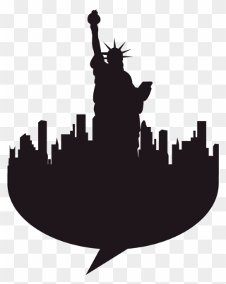 Wall Decal Manhattan Image Illustration Vector Graphics - Statue Of Liberty National Monument Clipart