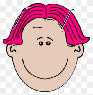 Cartoon Character With Parted Hair Clipart