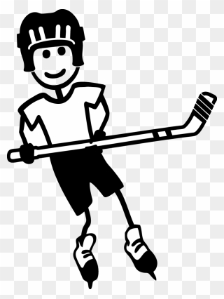 Stick Person Playing Hockey Clipart