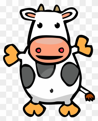 Cute Cow Clipart - Clip Art - Png Download