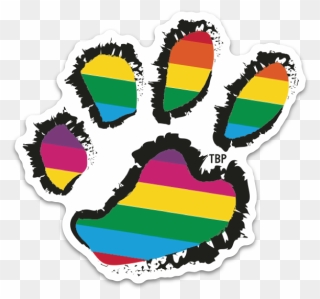 Rainbow Paws Sticker"  Class="lazyload Lazyload Fade - Crest Clipart
