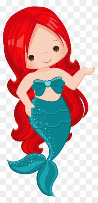 Mermaid Under The Sea Round Edible Icing Cake Topper - Under The Sea Mermaid Clipart