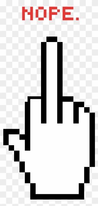 Middle Finger Pixel Art Clipart