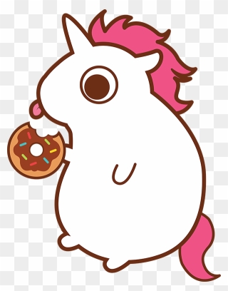 Unicorn Doughnut Drawing Clipart