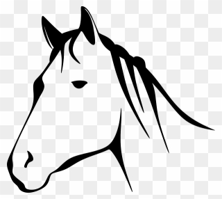 Stylized-horse - Black And White Horse Clip Art - Png Download
