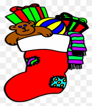 Stuffed Christmas Stocking Gifts For Him - Christmas Stocking Clipart