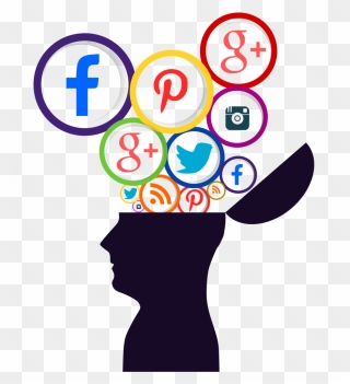 Intelligent Clipart Social Media Brain - Social Media Brain Clipart - Png Download