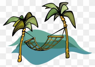 Palm Tree And Hammock Clipart Picture Transparent Library - Coqueiro Com Rede - Png Download