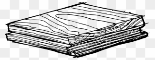 Transparent Single Wood Plank Clipart - Line Art - Png Download