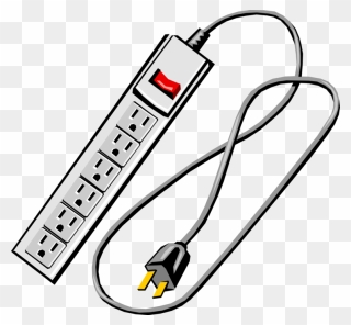 Power Bar Image Illustration - Extension Cord Clipart - Png Download