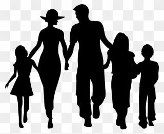 Family Silhouette Clip Art - Delaware Park - Png Download