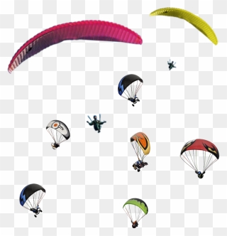 Transparent Skydiving Clipart - Powered Paragliding - Png Download