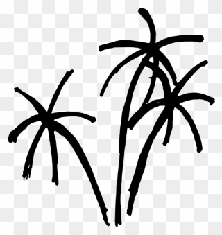 Summer Palm Tree 1 - Summer Png Black Clipart