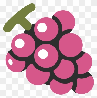 Grapes Clipart Emoji - Fruit Emoji - Png Download