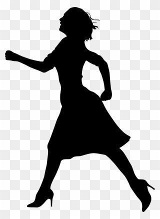 Running Woman Silhouette Clipart