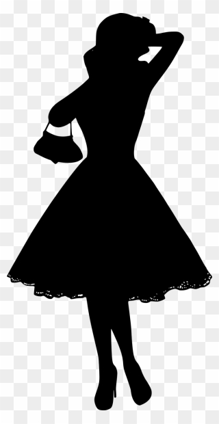 Lady Dress Silhouette Clipart