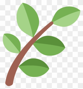 Herb Emoji Clipart - Branch Emoji - Png Download