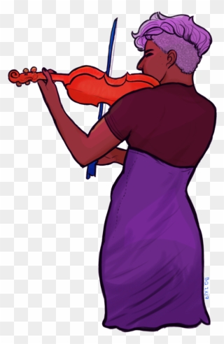 Purple Clipart Violin - Illustration - Png Download