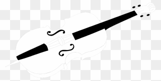Transparent Violin Clipart Black And White - Illustration - Png Download