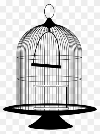 Monochrome Photography,cage,black And White - Bird Cage Clipart - Png Download