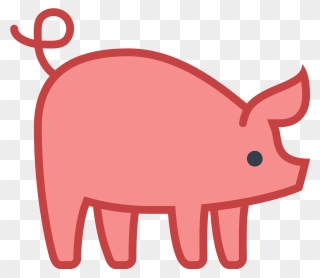 Transparent Pig Cartoon Png - Pig Icon Png Clipart