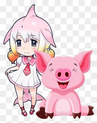 Transparent Girl Pig Clipart - Transparent Background Cute Pig Clipart - Png Download