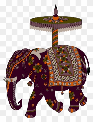 Elephant Vector Design For Textile Clipart