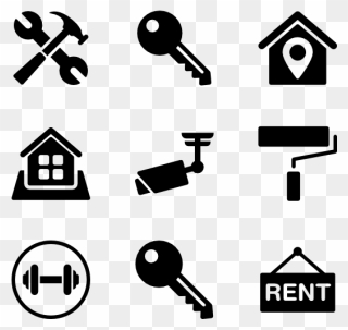 Real Estate Icon Packs - Property Icon Vector Free Clipart