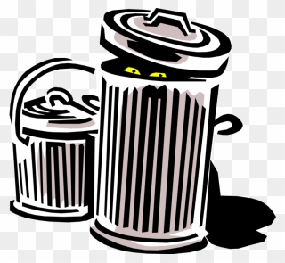 Vector Illustration Of Waste Basket, Dustbin, Garbage - Solid Waste Management Awareness Clipart