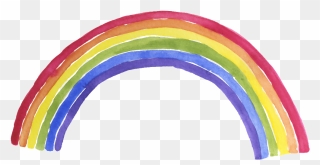 Cartoon Rainbow Transparent Decorative - Watercolor Rainbow Clipart - Png Download