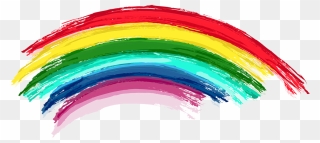 Rainbow Clipart Watercolor - Arco Iris De Tinta - Png Download