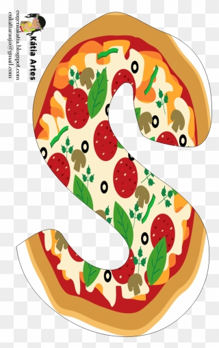 Pizza Clip Party - Alfabeto De Pizza - Png Download