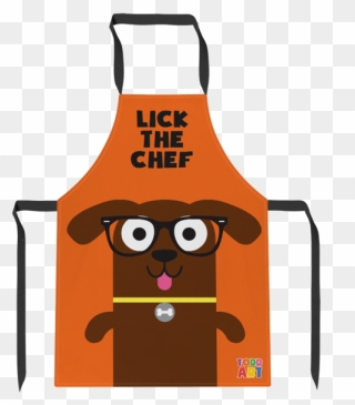 Dachshund Bow Wow Aprons Childrens Orange By Todd Goldman - Apron Clipart