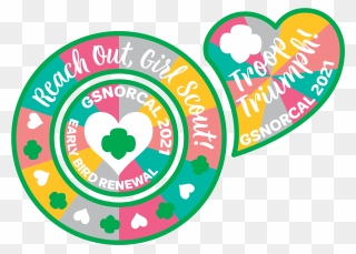 Renewal 2021 Complete Patch And Rocker Set - Girl Scout Renewal 2020 Clipart