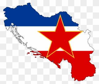 Yugoslavia Map Flag Clipart