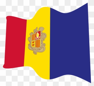 Andorra Wavy Flag Clipart - Flag - Png Download