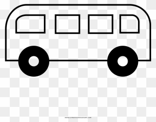Bus Coloring Page Clipart