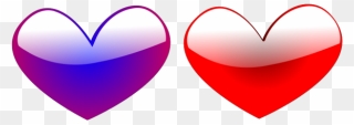 Red And Blue Hearts Png Icons Clipart
